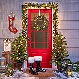 Christmas Decorations 6 Piece Holiday Set Garland Wreath Hanger Trees