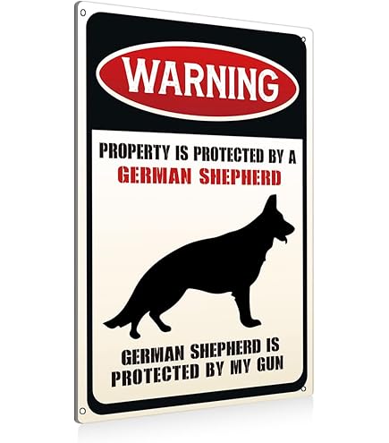 Vintage Metal Sign 'Beware Protected By Dogo Argentino With Attitude' - 12x8 Inch Tin Wall Decor