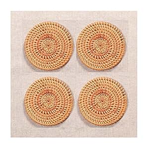 Amazon.com: SHOLIND Hand Woven Rattan Trivets Pot Holder ...