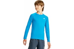 DEVOROPA Youth Boys Compression Thermal Shirt Long Sleeve Kids Fleece Baselayer Soccer Baseball Undershirt Slim/Regular/Husky