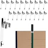 20 Pieces Metal Pen Clips Pencil Holder Clip Snap in Pencil Clips Slide on Pencil Holder Portable Pen Holder Clips for Shirt Pocket for School Classroom Students Office Home