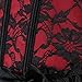 Women's Lace Through Top Floral Overbust Corset Waist, 815red, Size Medium