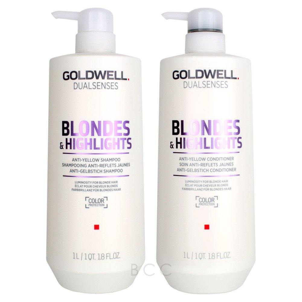 Goldwell Dual Senses Blondes & Highlights Conditioner and Shampoo 25.4 Oz by Goldwell