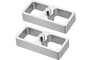 Racewill 1 inch Universal Leaf Spring Lowering Block, 2 Pack Aluminum Lower Blocks for Ride Height Adjustment, 5" Length x 2-