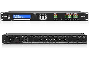FULODE DP-26 2-In/6-Out Professional Digital Audio Processor, DSP Loudspeaker Management for Line Array Systems, All-in-One Matrix System with Equalizer, Crossover, Mixer, Effect Processor & Delayer.
