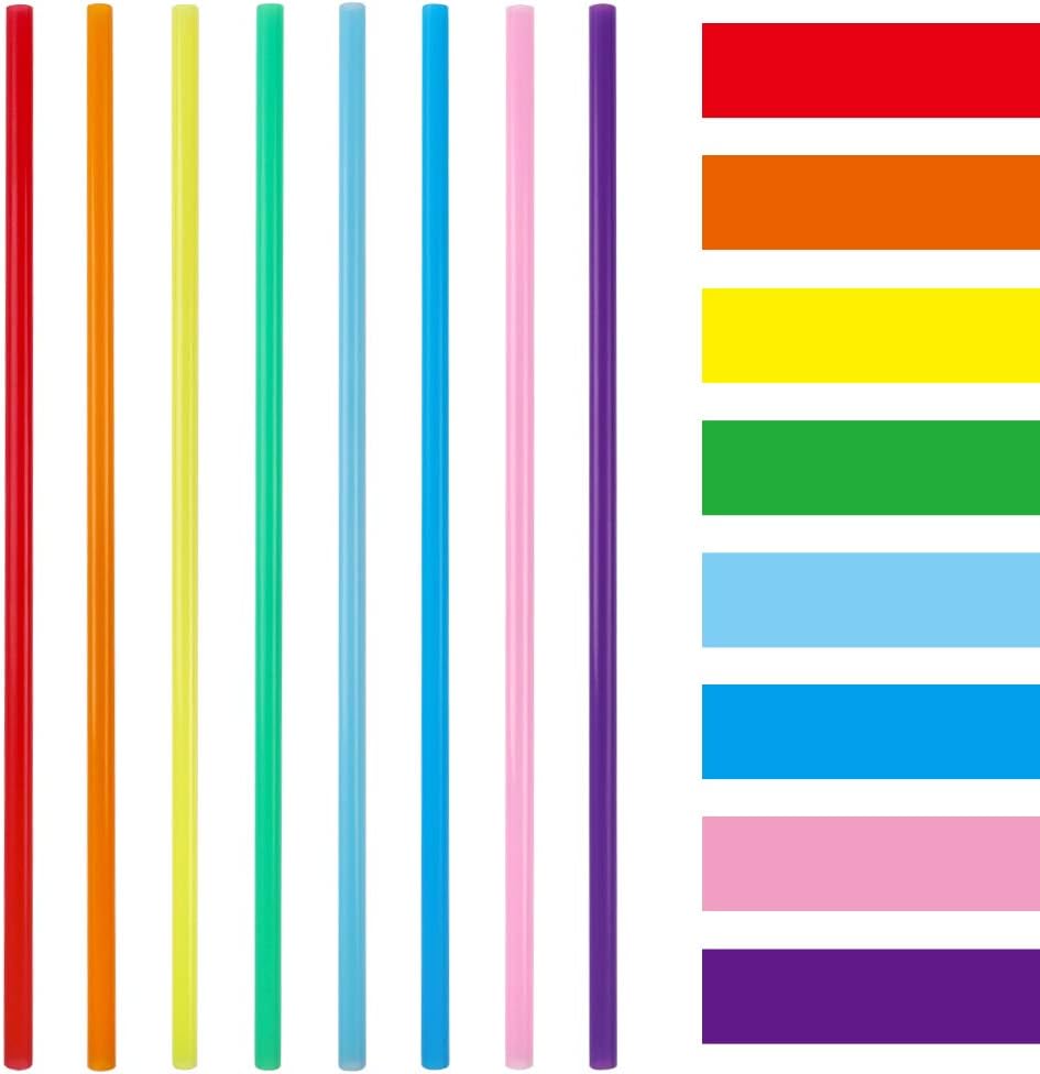 Tomnk 500PCS 10.3 Inch Disposable Color Drinking Straws Plastic Straws: Kitchen & Dining