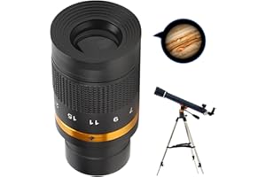 Astronomical Telescope Eyepiece, Professional Manufacturing Excellent Optical Performance 1.25 Inch Black Eyepiece Metal Body