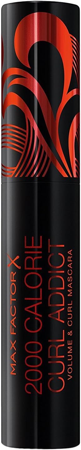 2x Max Factor 2000 Calorie Curl Addict Mascara 11ml Black Volume Lashes
