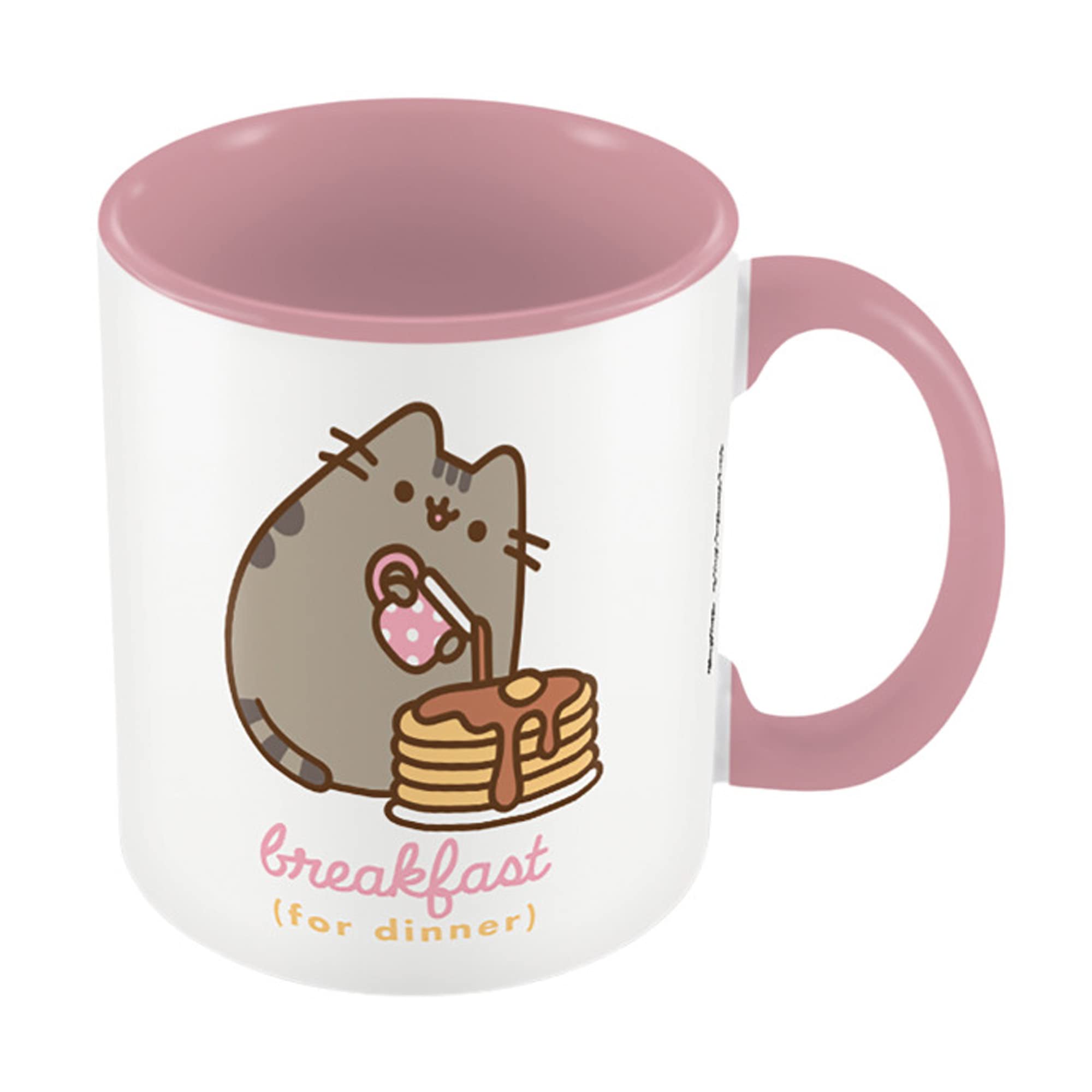 Pusheen Ceramic Mug in Presentation Gift Box with Pancake Design, 315ml - Official Merchandise, Gold