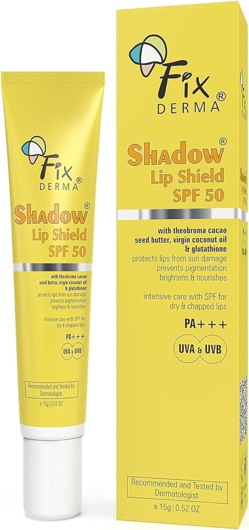 FIXDERMA Shadow SPF 50 Lip Balm for Pigmented Lips Sun Protection 15gm