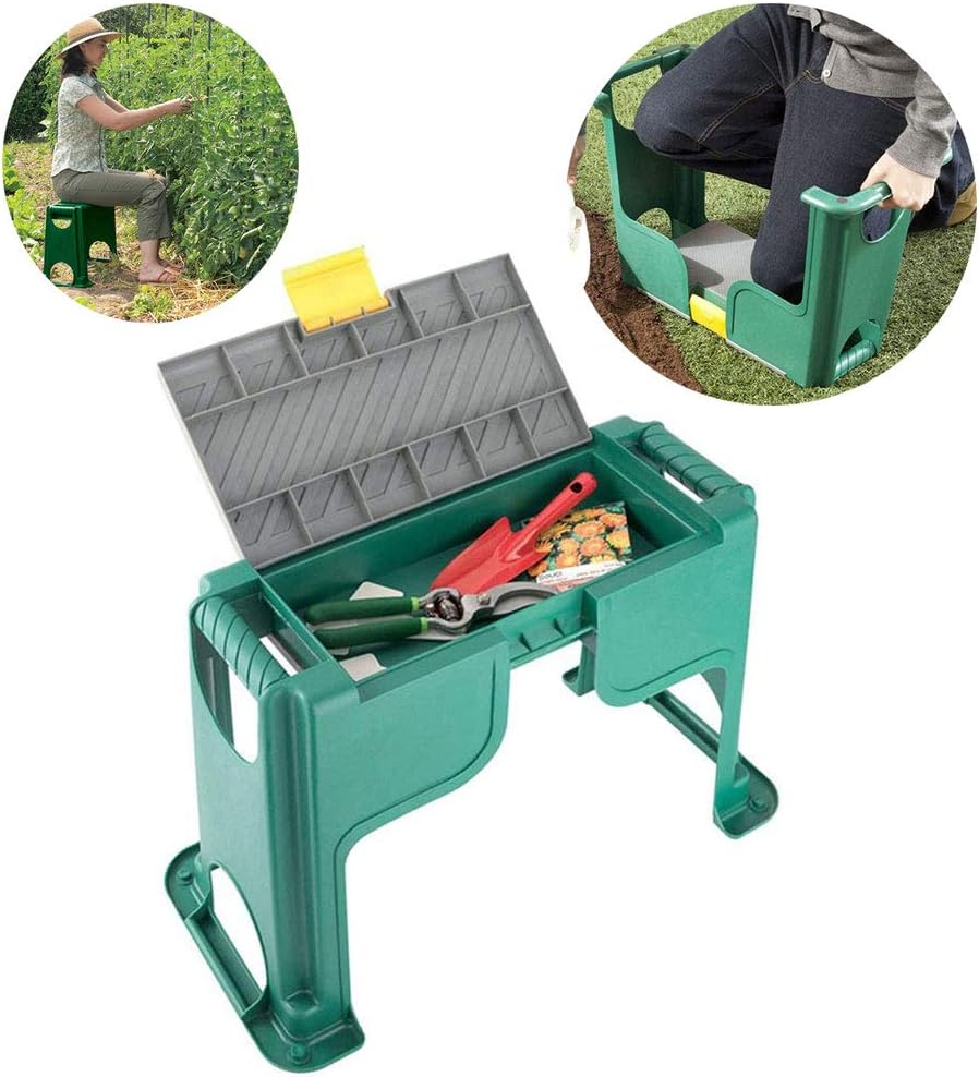Garden Lawn Yard Easy Kneeler Seat Bench with Tool Storage