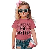 GLIGLITTR Big Sister Toddler Shirt Baby Girls Promoted to Big Sister Announcement Tshirt New Sibling Reveal Tops Outfits