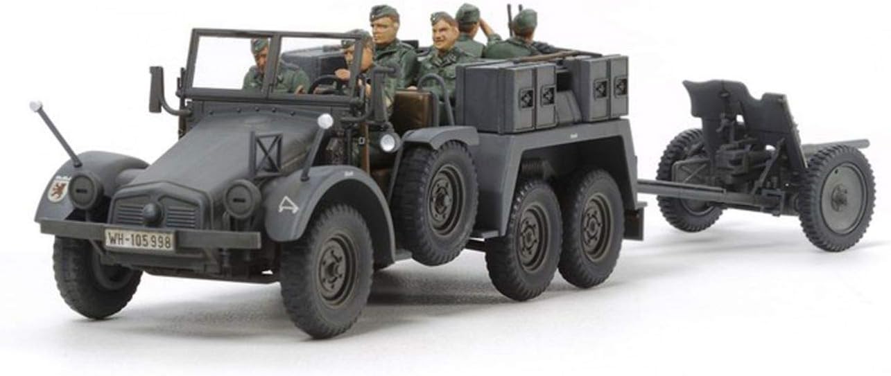 Amazon タミヤ 1 48 ミリタリーミニチュアシリーズ No 80 ドイツ陸軍 6輪トラック Kfz 69 3 7cm 対戦車牽引型 プラモデル プラモデル 通販