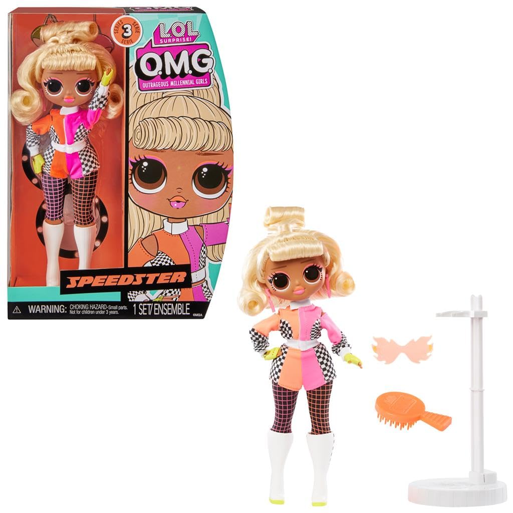 L.O.L. Surprise! OMG Fashion Doll - SPEEDSTER - Includes Fashion Doll, Multiple Surprises, and Fabulous Accessories - Great Gift for Kids Ages 4+