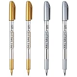 Dyvicl Metallic Markers Pens - Silver and Gold