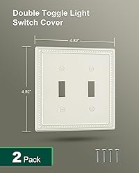 TREEWELL 2-Pack Double Toggle Light Switch Cover