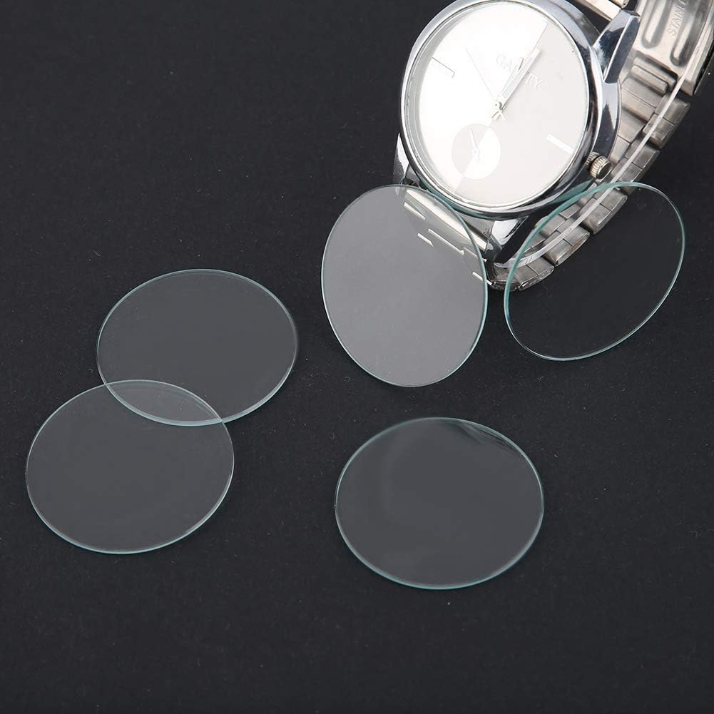 5Pcs 37/38/39MM Round Flat Watch Crystal Glass, Lens Glass Replacement Parts for Watchmaker Repair + Watch Lens Replacement Round Watch Lens (39mm) - Image 4