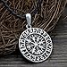 TTKP Valknut Pagan Amulet Vegvisir Viking Wax Cord Scandinavian Norse Jewelry Runes Pendant Necklace