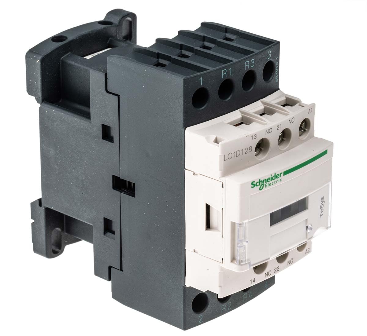 Schneider Electric, TeSys D contactor - 4P(2 NO + 2 NC) - AC-1 - <= 440 V 25 A - 110 V AC coil, LC1D128F7