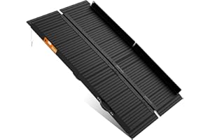 FACHNUO TOOL Black Aluminum Ramp 5FT, With Non-Slip Surface Wheelchair Ramp, Folding Portable Wheelchair Ramps for Home Steps,Scooter Ramp for Car, Stairs, Doorways, Curbs, 800 LBS Weight Capacity, 28.3''W x 60''L