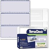 VersaCheck Secure Checks - 750 Blank Business Checks - Blue Premium - 250 Sheets Form #3000-3 Per Sheet