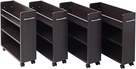 Amazon Jkプラン 押入れ収納庫 4個組 幅19cm 文庫本 コミック Cd Dvd キャスター 付 クローゼット Sgt 0091set Db マガジンラック オンライン通販