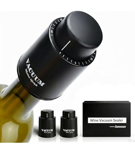 WOTOR bouchon bouteille vin Acier inoxydable, réutilisable bouchon vin avec silicone