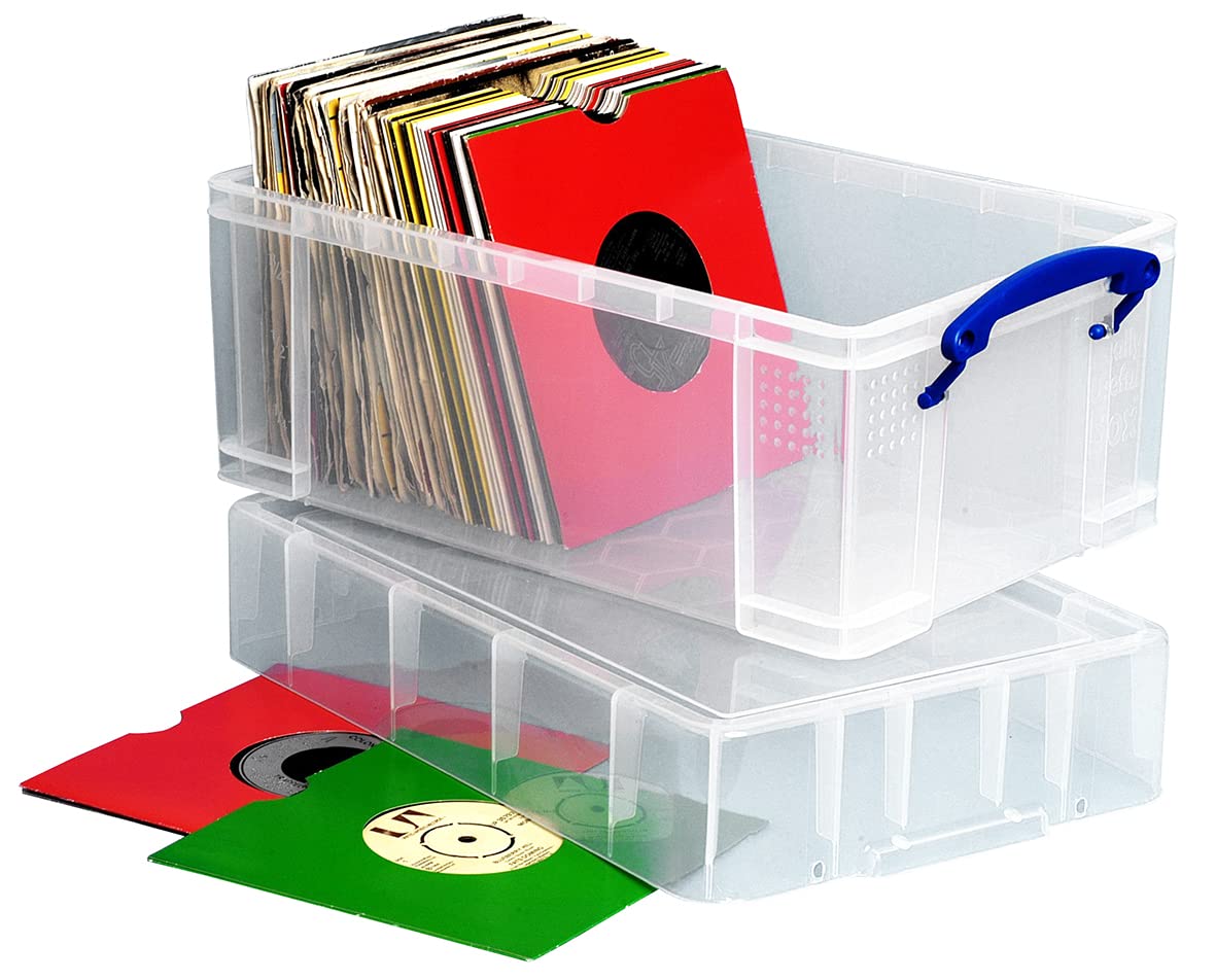 Really Useful Box Plastic Storage 9 Litre with XL Lid Clear