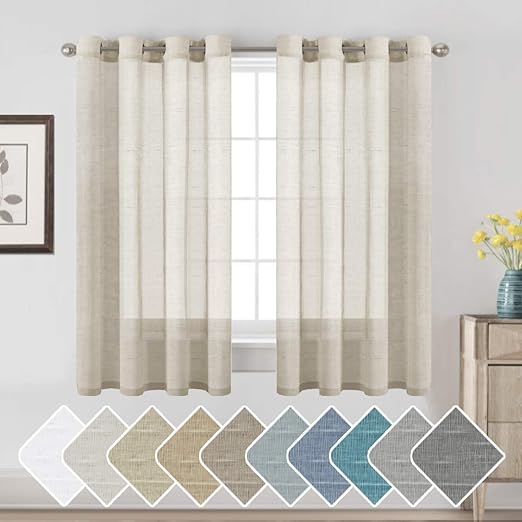 Amazon Com H Versailtex Decorative Home Fashion Linen Sheer
