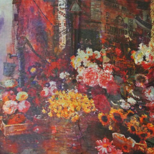 Wrapables 100% Mulberry Silk Square Scarf, Impressionism