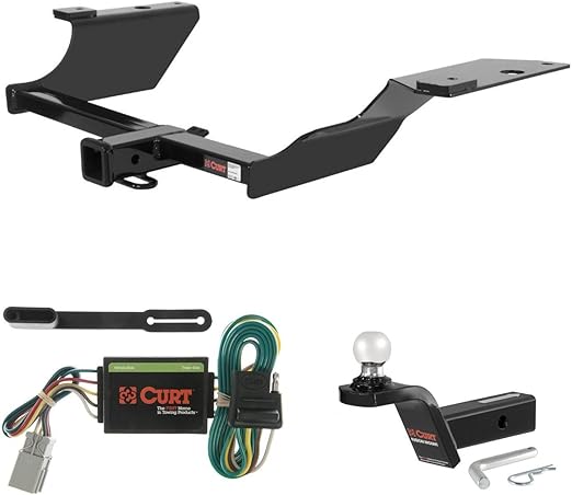 Amazon.com: CURT Trailer Hitch, Wiring & 1 7/8" Ball Mount w/ 2" Rise