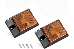 CZC AUTO LED Amber Side Marker Lights Sealed Submersible LED Reflector Lamps Waterproof Trailer Running Lights for 12V Boat T