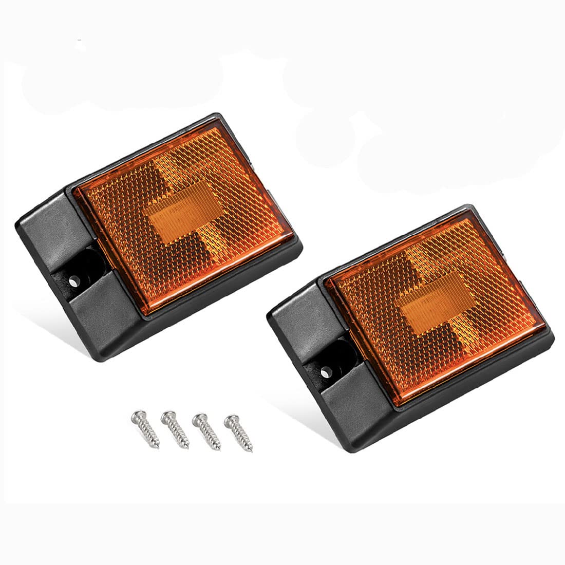 Photo 1 of CZC AUTO LED Amber Side Marker Lights Sealed Submersible LED Clearance Reflector Lamps Waterproof Trailer Running Lights for 12V Boat Trailer Truck Marine RV (2 pack)