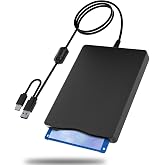 MthsTec 3.5 Floppy Disk Reader, Portable 1.44 MB USB Floppy Drive for mac | External USB &amp; Type-C Floppy Disc Reader, Plug and Play External Floppy Disk Drive for Laptop PC Windows 11/10/8/7/2000/XP