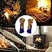 NKTM Leather Welding Gloves EXTREME HEAT RESISTANT & WEAR RESISTANT - For Tig Welders/Mig/Fireplace/Stove/BBQ/Gardening, Blue - 16In