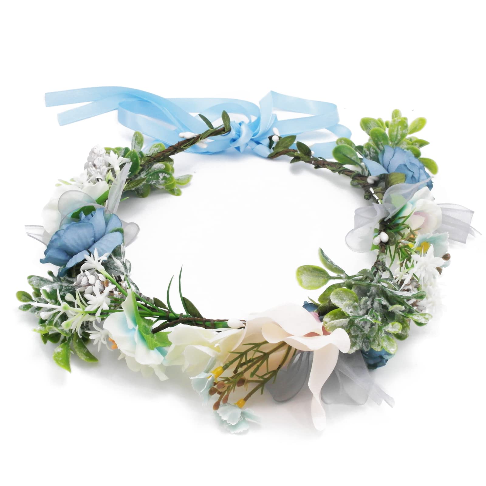 Flower Crown Hair Band For Women Floral Headband Bridal Accessories Garland Festival Wedding Fairy Headpiece