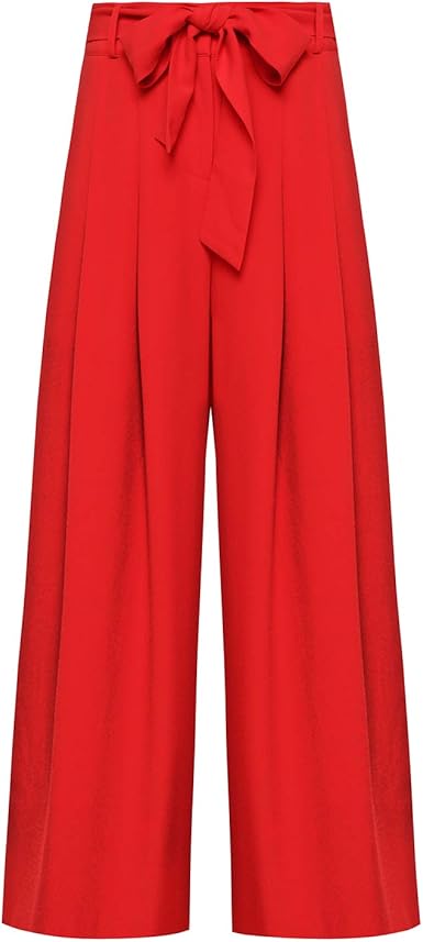 red high waisted dress pants