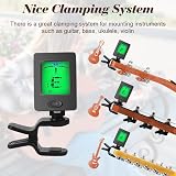 Aomig Guitar Tuner Clip On Digital Metronome Tuner for Strings Black view 4