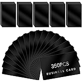 350 Pcs Metal Business Card Blanks, Black Aluminium Metal Business Cards for CNC Laser Engraving Engraver Multipurpose Personalized Custom Business Cards Blank Thickness 0.01 Inch