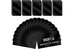 LIPETOL 350 Pcs Metal Business Card Blanks, Black Aluminium Metal Business Cards for CNC Laser Engraving Engraver Multipurpose Personalized Custom Business Cards Blank Thickness 0.01 Inch