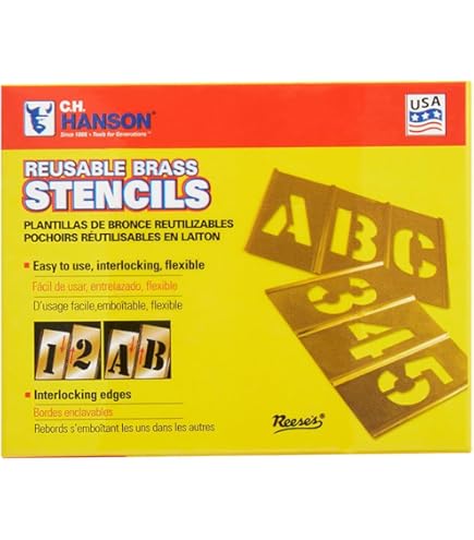 真鍮製ステンシルプレート 45ピースセット（英数字セット） 1インチ 6g7v4d0 Amazon | 【C.H.HANSON】真鍮製ステンシルプレート 45ピースセット（英