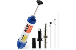 Orion Motor Tech Fluid Extractor Pump, 350mL Oil Extractor Pump, Manual Fuel Suction Fill Syringe with 3 Hoses for Automotive