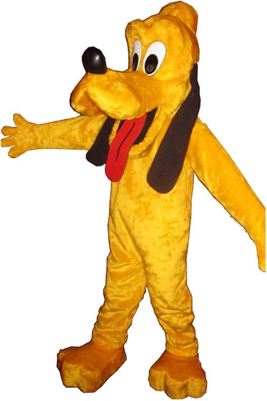 KF Pluto Mascot Yellow Dog Costume Party Adult Size Outfit
