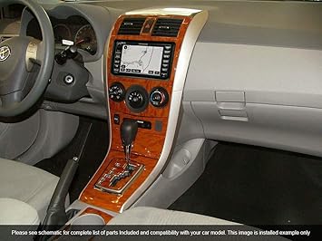 Toyota Corolla Interior Wood Dash Trim Kit Set 2009 2010 2011 2012 Amazon De Auto