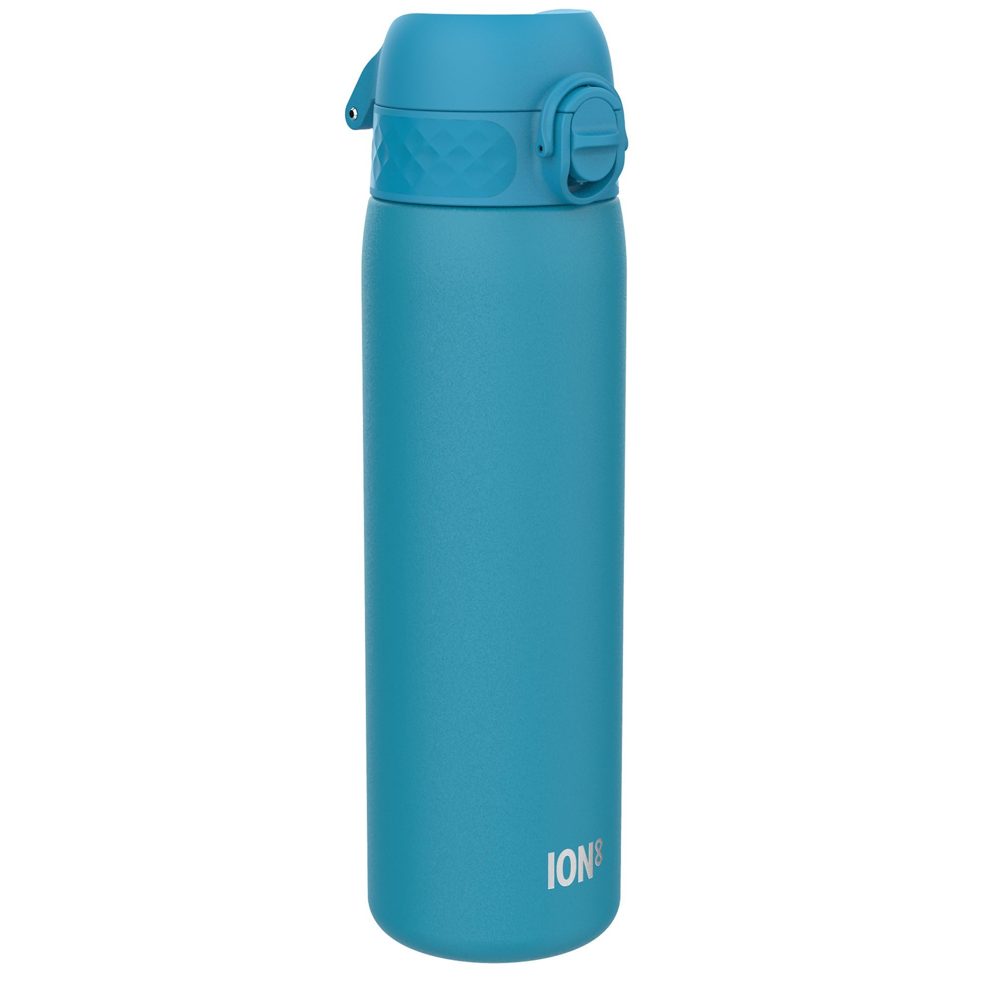 ION8 Vacuum Insulated Steel Water Bottle, 500 ml/17 oz, Leak Proof, Easy to Open, Secure Lock, Dishwasher Safe, Fits Cup Holders, Carry Handle, Scratch Resistant, Metal Water Bottle, Blue — image 1