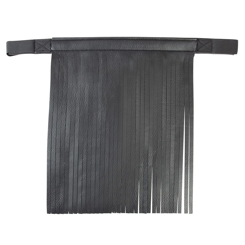 PFIFF 102953 Fly Tape Faux Leather Fly Protection with Velcro, Insect Protection for Halter or Bridle, Black, Full