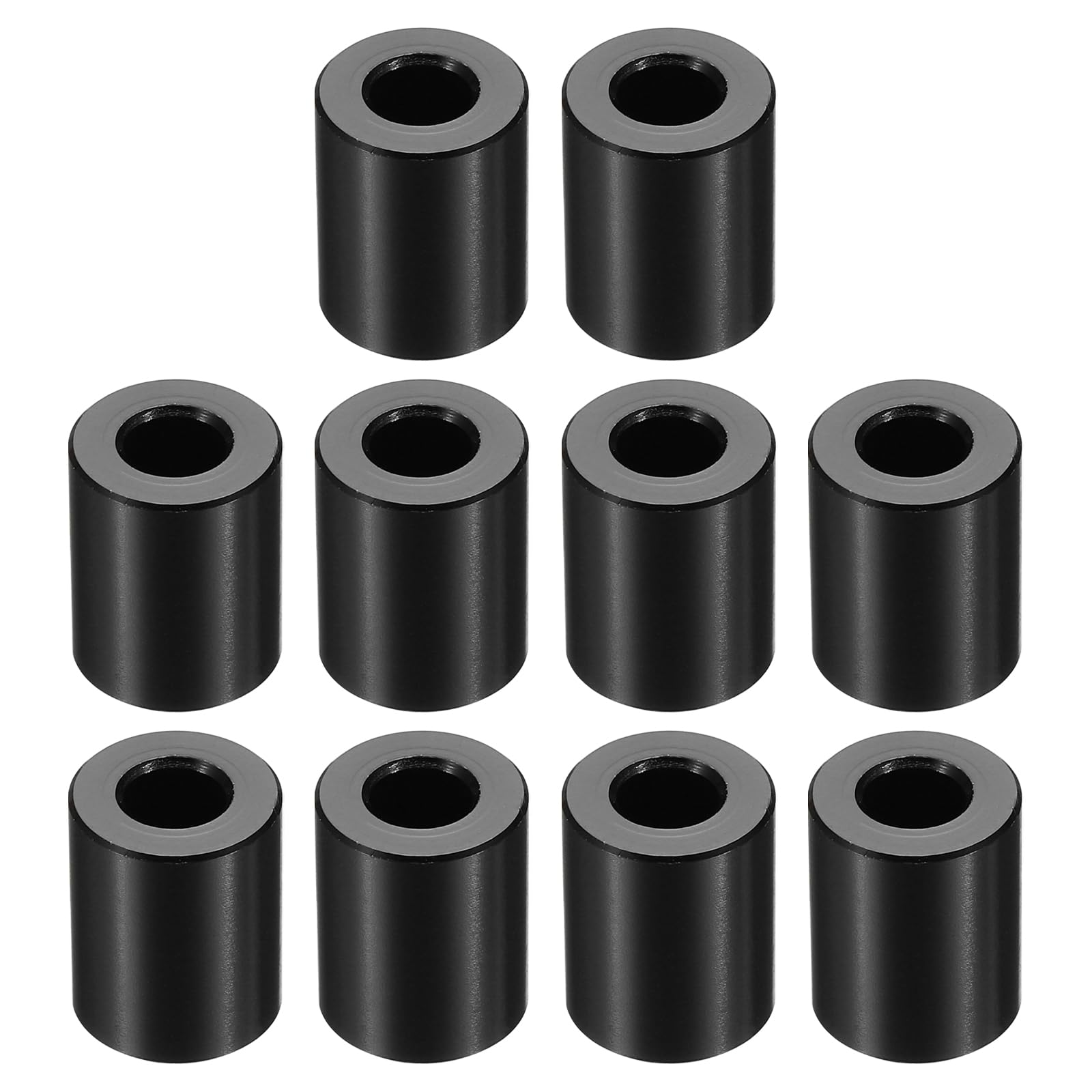 PATIKIL M6 Aluminum Spacers, 10 Pcs Metal Spacer Aluminum M6 x 1/2" OD x 1/2" L Aluminum Spacer Screw Standoff Round for 1/4" or M6 Screw Bolts