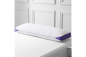 HOMELAB Adjustable Shredded Memory Foam Body Pillow, Cooling Long Pillow with Washable Cover, Full Support for Side Sleepers,
