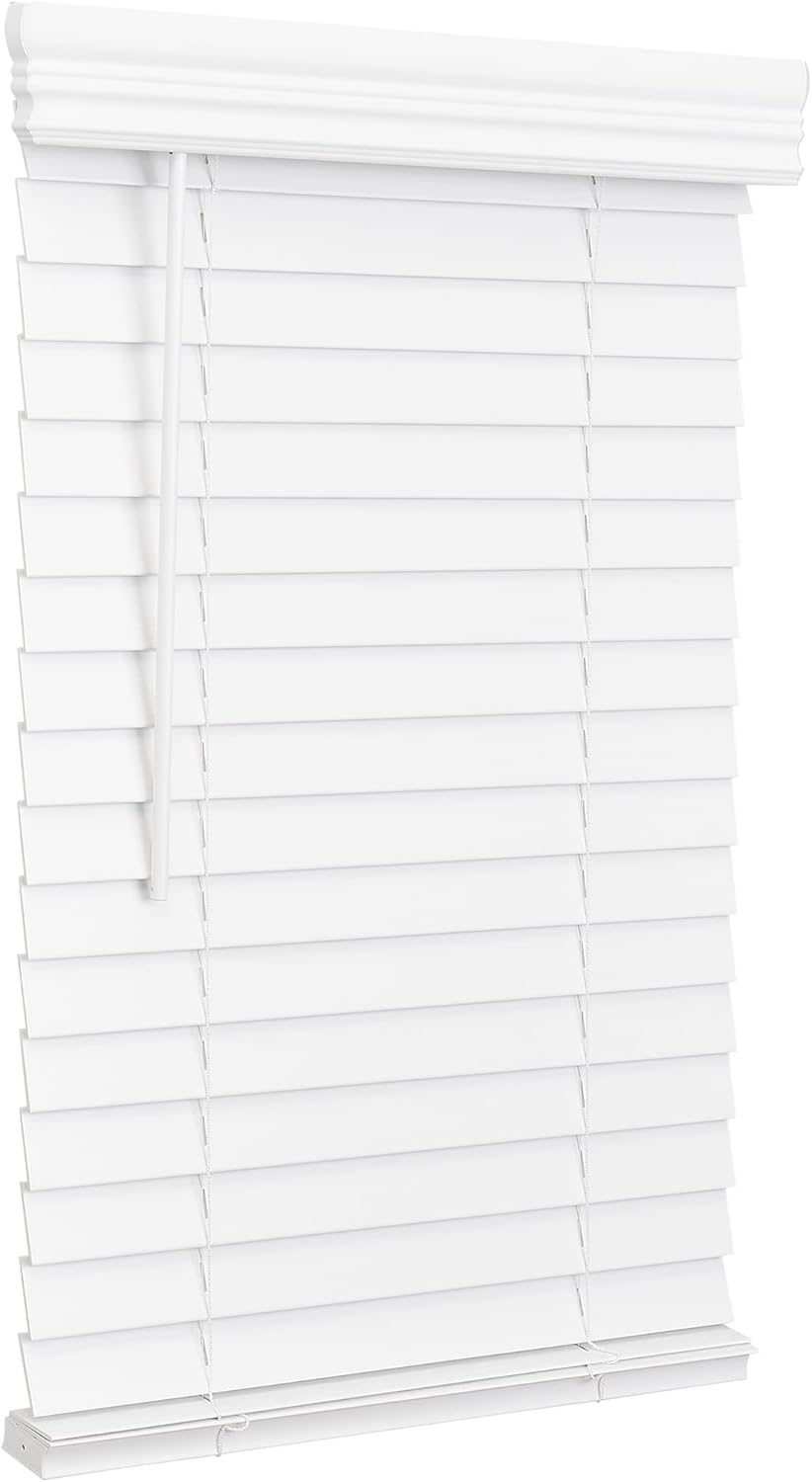 Window Treatments - Lotus & Windoware Cordless, 2 Inch Faux Wood Blind, 34