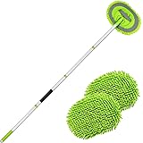 Ordenado 62" Car Wash Brush Kit Mitt Mop Sponge with Long Handle Chenille Microfiber Car Cleaning Brush Kit Supplies Car Wash